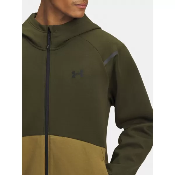  Herren-Sweatshirt UNDER ARMOUR UA UNSTOPPABLE FLC FZ HD EU GRÜN 