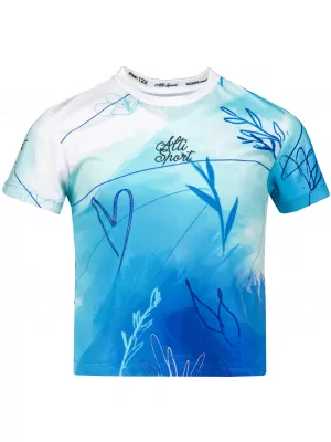 Funktionaler t -Shirt -Prämie von Kindern ALTISPORT VOJ/ALK083TR01 WEIß -BLAU