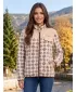 Fleece-Sweatshirt für Damen ALTISPORT GENESIS BEIGE