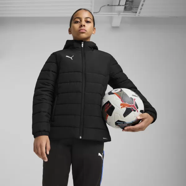  Jacke PUMA TEAMADDITIONS HOODED PADDED JACKET JR 65973803 PUMA BLACK/PUMA SILBER 