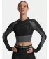 Damen-T-Shirt UNDER ARMOUR UA HG RIB 1/4 ZIP 6003981-004 SCHWARZ