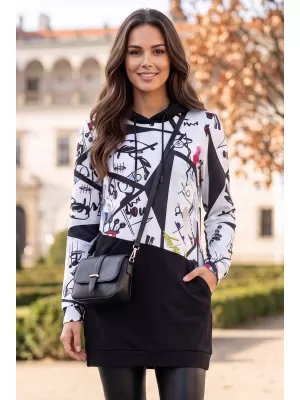 Damen-Sweatshirt KIXMI VONITA SCHWARZ/WEIß