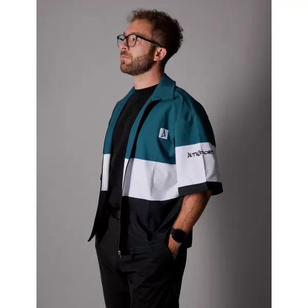  Premium-Herrenhemd ALTISPORT VOJ/ALM051KOS01 KEROSIN/SCHWARZ 