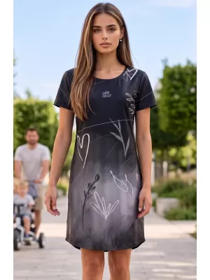 Erweitertes Premium-T-Shirt für Damen ALTISPORT VOJ/ALW083SAT02 SCHWARZ UND WEIß