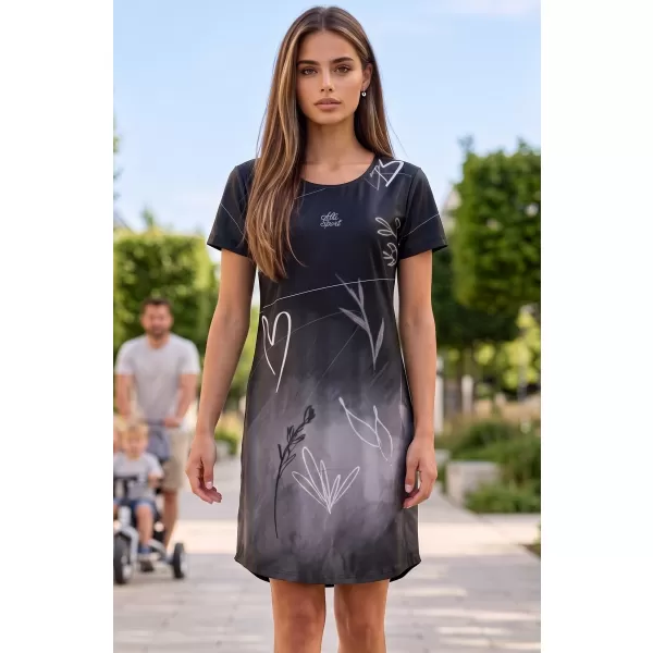  Erweitertes Premium-T-Shirt für Damen ALTISPORT VOJ/ALW083SAT02 SCHWARZ UND WEIß 