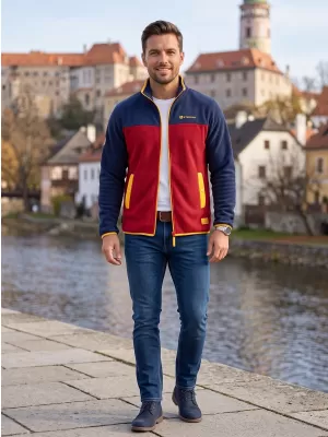 Fleece-Sweatshirt für Herren ALTISPORT GAMEL BURGUND