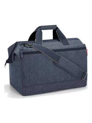 Tasche REISENTHEL ALLROUNDER L POCKET FISCHGRÄTENMUSTER DUNKELBLAU