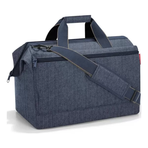  Tasche REISENTHEL ALLROUNDER L POCKET FISCHGRÄTENMUSTER DUNKELBLAU 