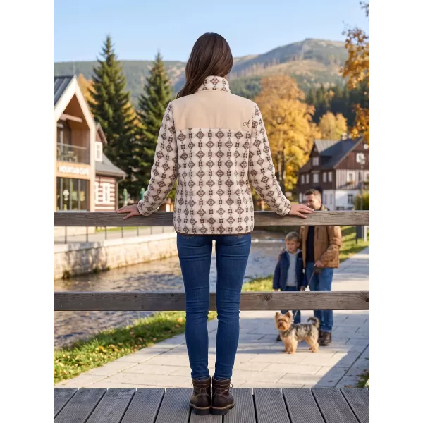  Fleece-Sweatshirt für Damen ALTISPORT GENESIS BEIGE 