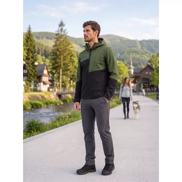  Herren -Softshelljacke ALTISPORT GAN KHAKI/SCHWARZ 