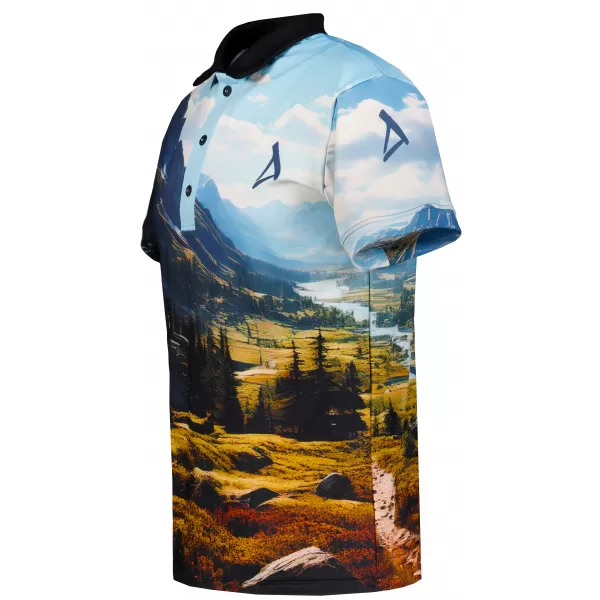  Herren-Funktions-T-Shirt mit Premium-Kragen ALTISPORT VOJ/ALM116TR05 GEBIRGE 