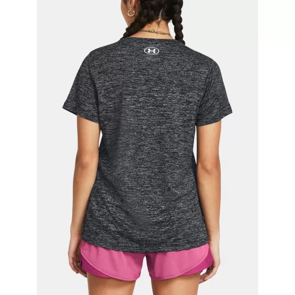  Damen-T-Shirt UNDER ARMOUR TECH SSC- TWIST 1384230-001 SCHWARZ 