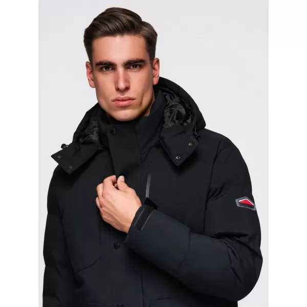  Herren-Winterjacke OMBRE OM-JAHP-0306 SCHWARZ 
