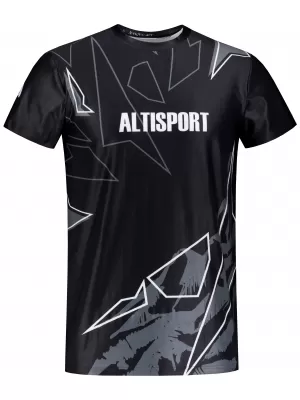 Herren Freizeithemd Premium ALTISPORT VOJ/ALM123TR06 SCHWARZ UND WEIß