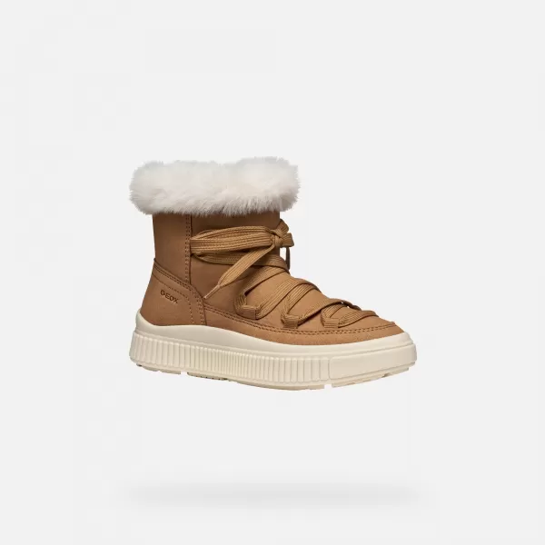  Winterstiefel für Mädchen GEOX LAQUINNY J56M3D000AUC6627 BRAUN 