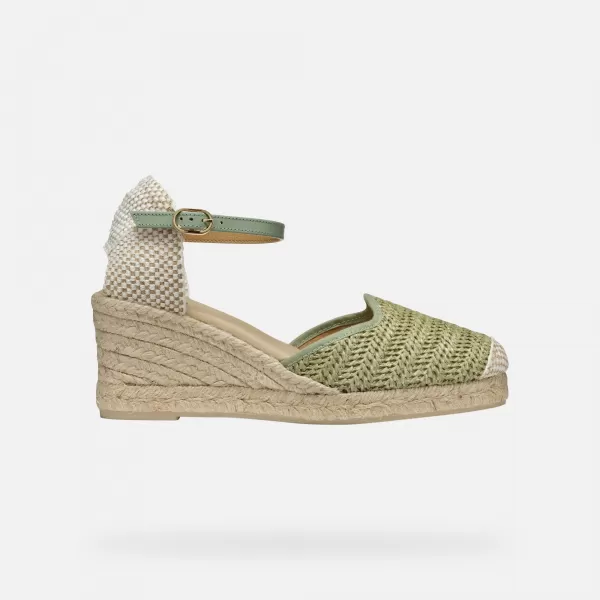  Damensandalen GEOX GELSA LOW HELLGRÜN 