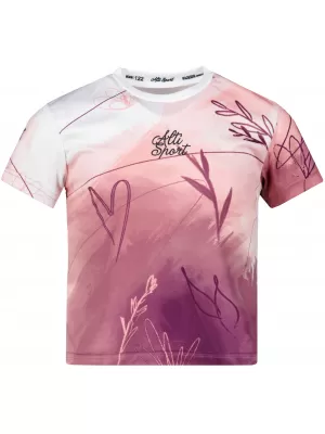Funktionaler t -Shirt -Prämie von Kindern ALTISPORT VOJ/ALK083TR01 WEIß -PINK