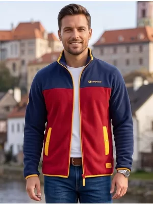 Fleece-Sweatshirt für Herren ALTISPORT GAMEL BURGUND