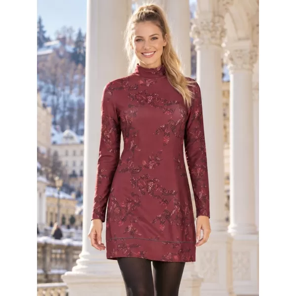  Rollkragenpullover für Damen ALTISPORT GWENITH BURGUND 