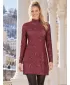 Rollkragenpullover für Damen ALTISPORT GWENITH BURGUND