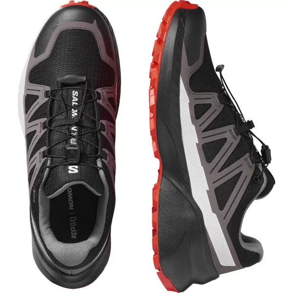  Herrenschuhe SALOMON SPEEDCROSS PEAK GORE-TEX SCHWARZ/CASTLEROCK/KIRSCHTOMATE 