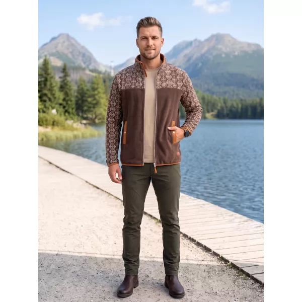 Fleece-Sweatshirt für Herren ALTISPORT GAMEL BRAUN 