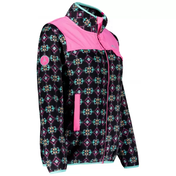  Fleece-Sweatshirt für Damen ALTISPORT GENESIS SCHWARZ/HELLBEIGE 