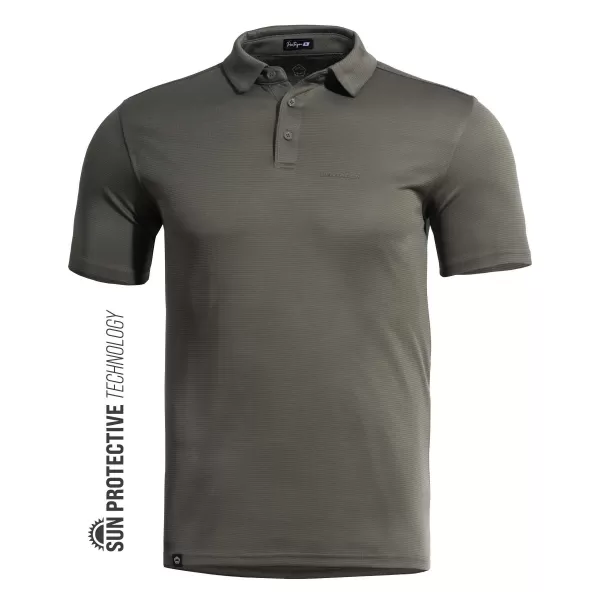  Herren-T-Shirt mit Kragen PENTAGON VANQUISH POLO SHIRT K09048 BRAUNGRAU 