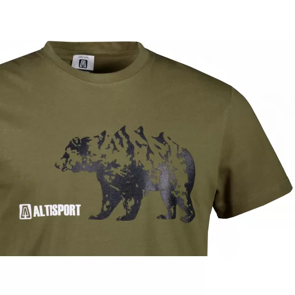  Herren t -Shirt mit kurzen Ärmeln ALTISPORT ALM193129 KHAKI 