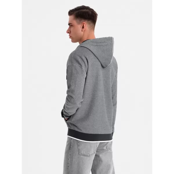  Herren -Sweatshirt OMBRE OM-SSZP-0210 SCHWARZ 