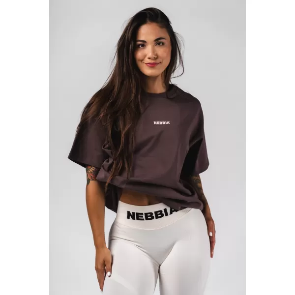 Übergroßes T-Shirt RESET 491 DUNKELBRAUN Nebbia 