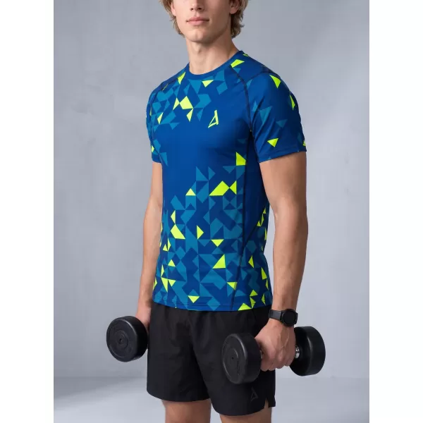  Funktionelle Kompression von Männern t -Shirt Premium ALTISPORT VOJ/ALM108TR04 NAVY-NEON YELLOW 