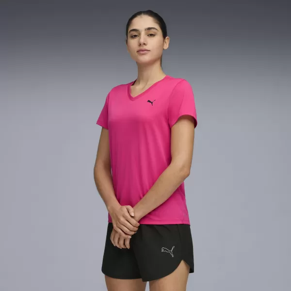  Hemd PUMA W TAD ESSENTIAL VNECK TEE 52589099 GLÜHEND ROSA 