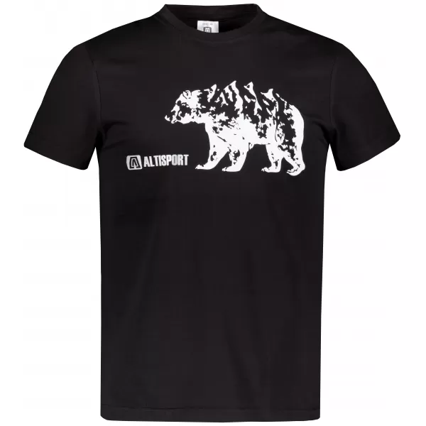  Herren t -Shirt mit kurzen Ärmeln ALTISPORT ALM193129 SCHWARZ 