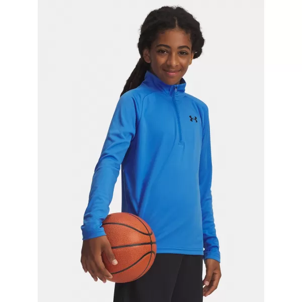  T-Shirt für Jungen UNDER ARMOUR UA TECH 2.0 1/2 ZIP 1363286-402 BLAU 