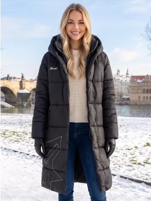 Damenmantel KIXMI VENECIA SCHWARZ/WEIß