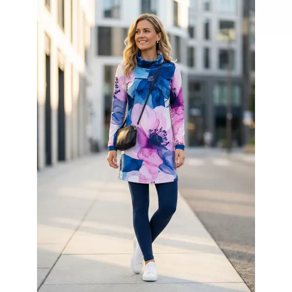  Erweitertes Premium-Sweatshirt für Damen ALTISPORT VOJ/ALW117MI06 BLAU-ROSA 
