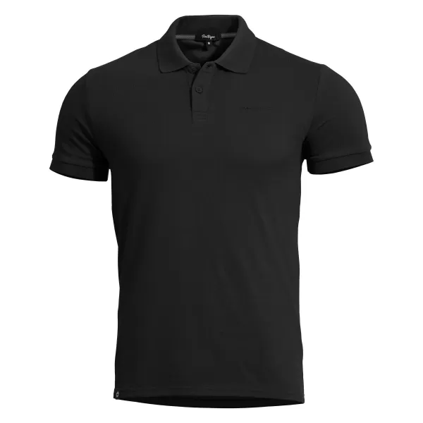  Herren-T-Shirt mit Kragen PENTAGON MOTH PIQUET POLO SHIRT K09047 SCHWARZ 
