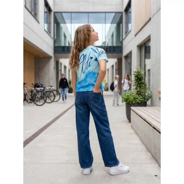  Funktionaler t -Shirt -Prämie von Kindern ALTISPORT VOJ/ALK083TR01 WEIß -BLAU 