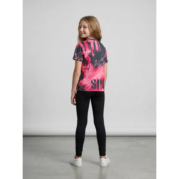  Funktionaler t -Shirt -Prämie von Kindern ALTISPORT VOJ/ALK076TR01 HEIßROSA 