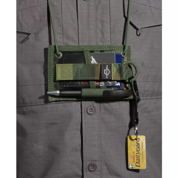  Gehäuse PENTAGON ID CARD HOLDER POUCH CAMO K17096 GRAUES TARNMUSTER 