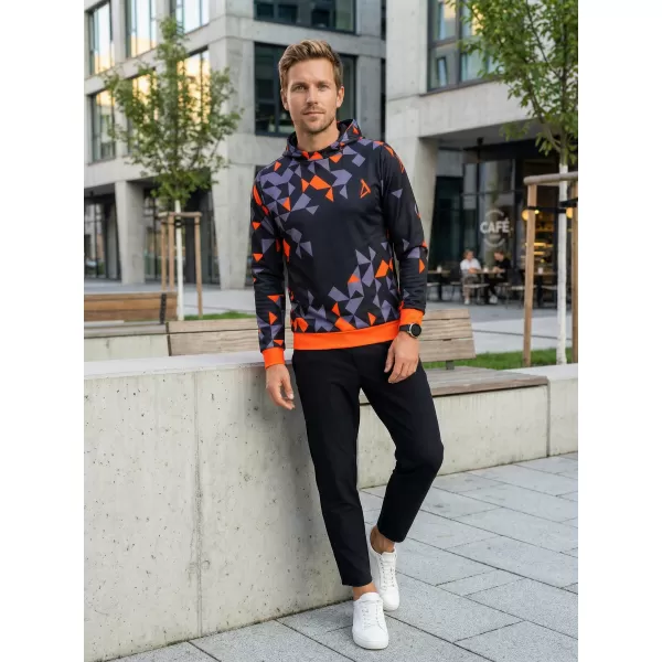  Hochwertiges Funktions-Sweatshirt für Herren ALTISPORT VOJ/ALM108MI01 SCHWARZ-ORANGE 