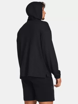 Herren-Sweatshirt UNDER ARMOUR UA RIVAL WAFFLE HOODIE 1383108-001 SCHWARZ
