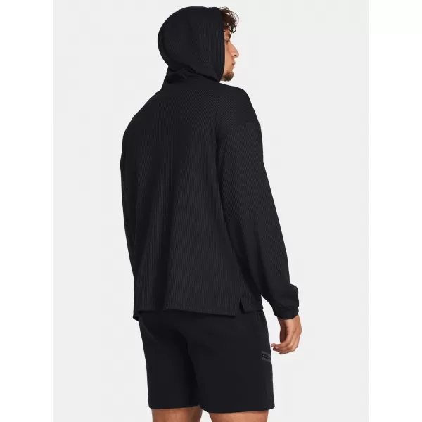  Herren-Sweatshirt UNDER ARMOUR UA RIVAL WAFFLE HOODIE 1383108-001 SCHWARZ 