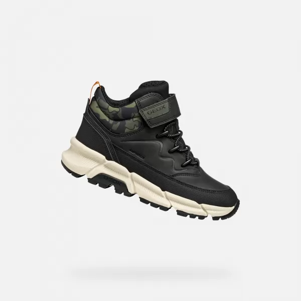  Stiefeletten für Jungen GEOX FLEXYPER PLUS J36LCG0MEMNC0033 SCHWARZ 