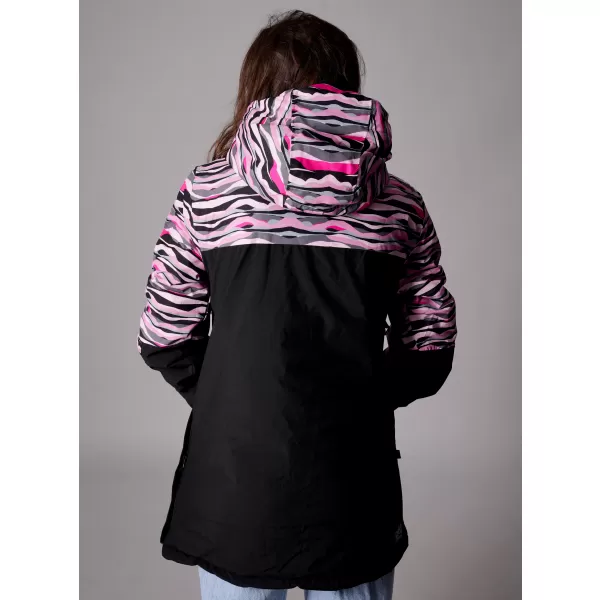  Winterjacke für Damen ALTISPORT GANICE SCHWARZ/ROSA 
