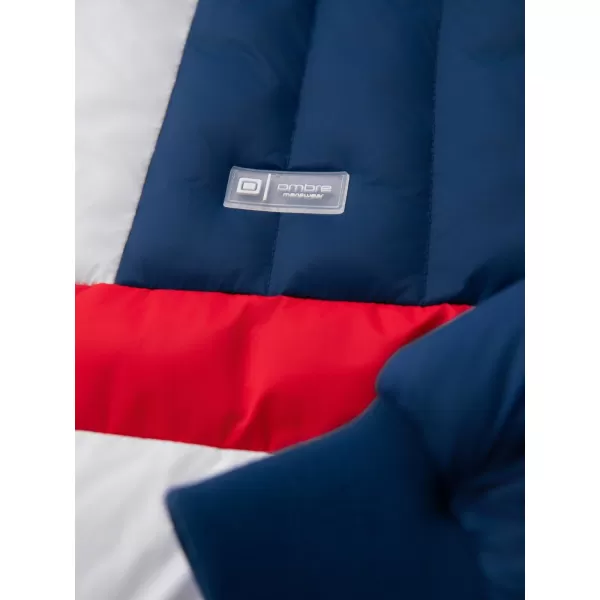  Jacke OMBRE OM-JALP-0296 BLAU UND WEIß 