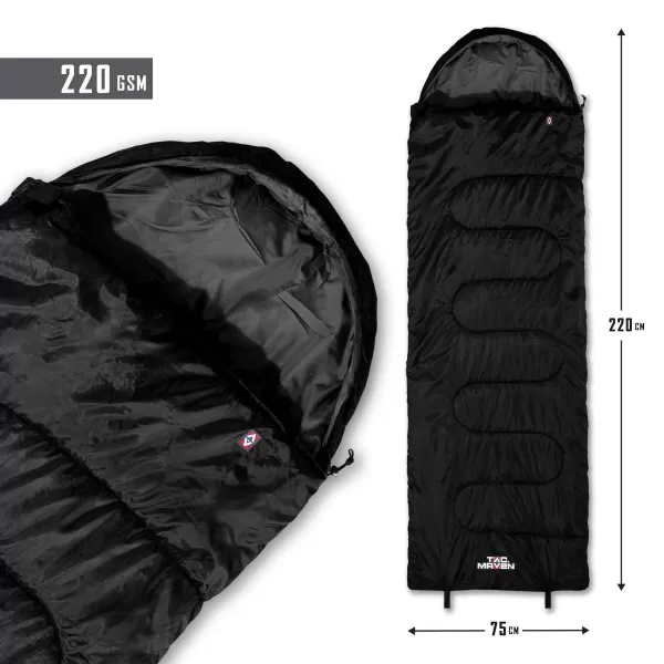  Schlafsack PENTAGON SENTINEL SLEEPING BAG 220GR/M² D19001 SCHWARZ 