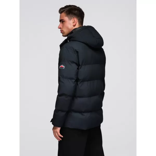  Herren-Winterjacke OMBRE OM-JAHP-0306 SCHWARZ 