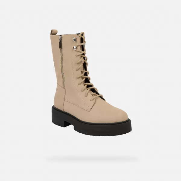  Damen-Stiefeletten GEOX SPHERICA EC7 G015003 BEIGE 
